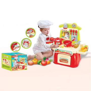 Venda quente elétrica b / o brinquedos cozinha play set com som e luz (10221874)